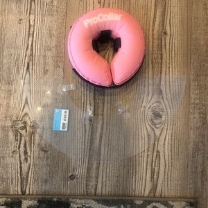 Pink Pro Pet Dog Cat Collar Inflatable Comfort Safety Protective Collar Set 2